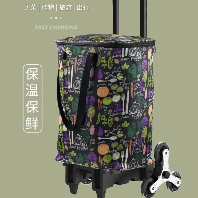 家用可伸缩折叠买菜小拉车拉杆购物可爬楼行李车超市手拉包大容量