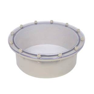 pp法兰视窗透明视窗pp喷淋塔检测口废气塔视窗检修口短管视窗人孔