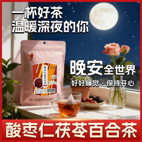 酸枣仁百合茯苓茶晚安茶睡眠茶独立茶包#酸枣仁睡眠茶