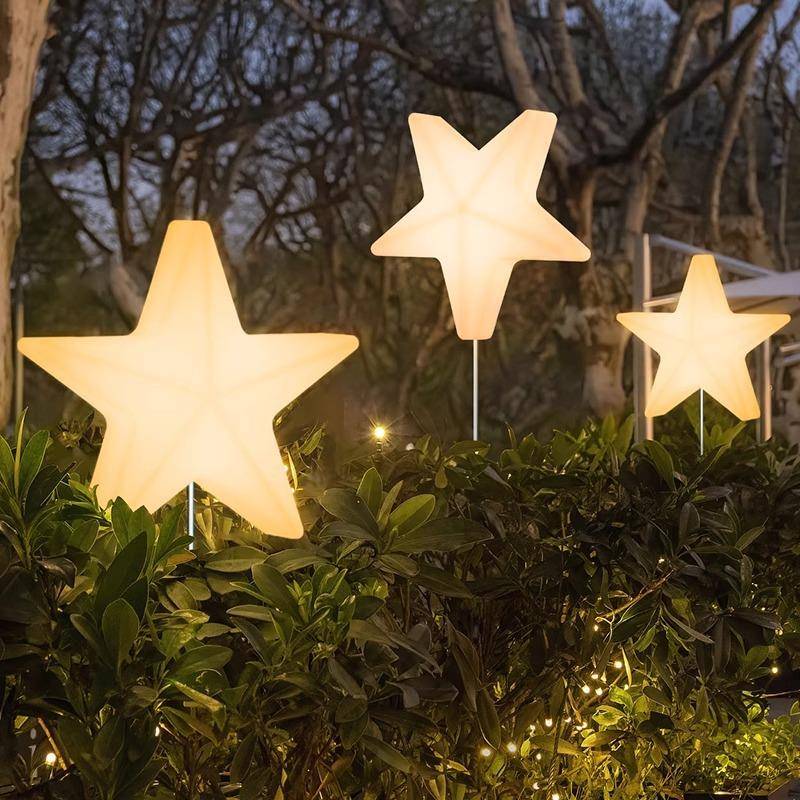 花园星星灯氛围感太阳能地插灯杆子灯led户外草坪灯商场树灯景观