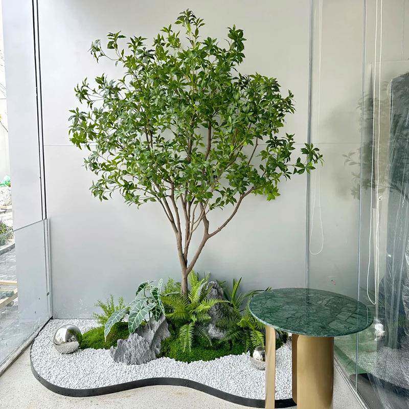 仿真马醉木植物造景室内橱窗装饰树仿生绿植大型假树简约景观摆件