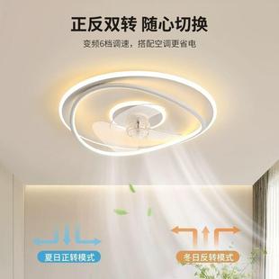 2025新款 卧室风扇灯现代简约灯智能一体主卧电风扇灯吸顶房间灯