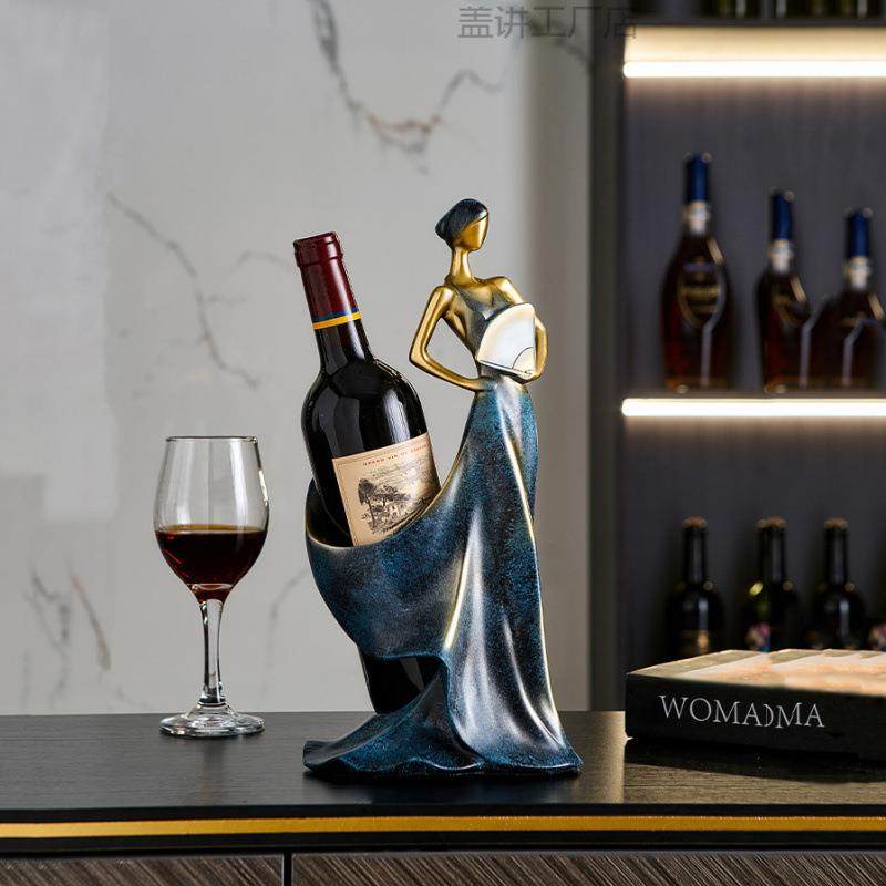 创意高档轻奢客厅红酒架摆件柜卧室装饰品家居桌面网红