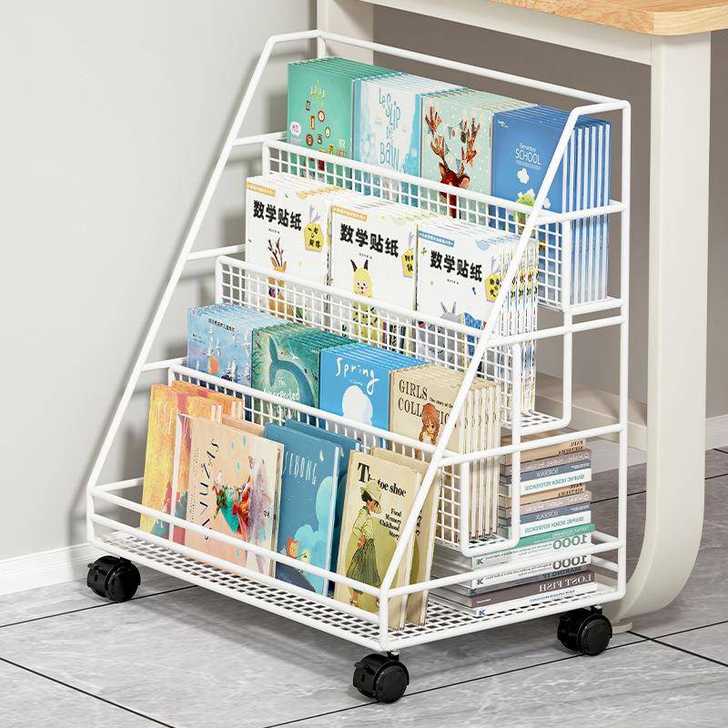 落地宿舍移动小推车带滑轮桌架学生教室面al置物架桌包下书书收纳
