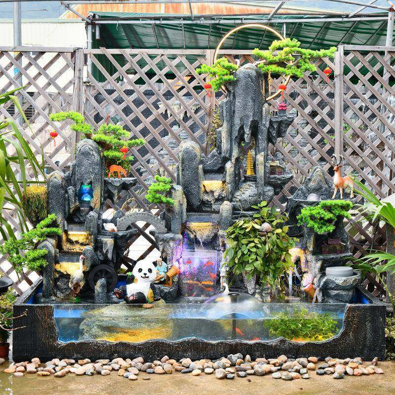 大型假山流水落地喷泉室内玄关客厅招财庭院电视柜旁花园鱼缸摆件,家居饰品,流水摆件,淘宝优惠券,粉丝福利购,淘宝优惠卷