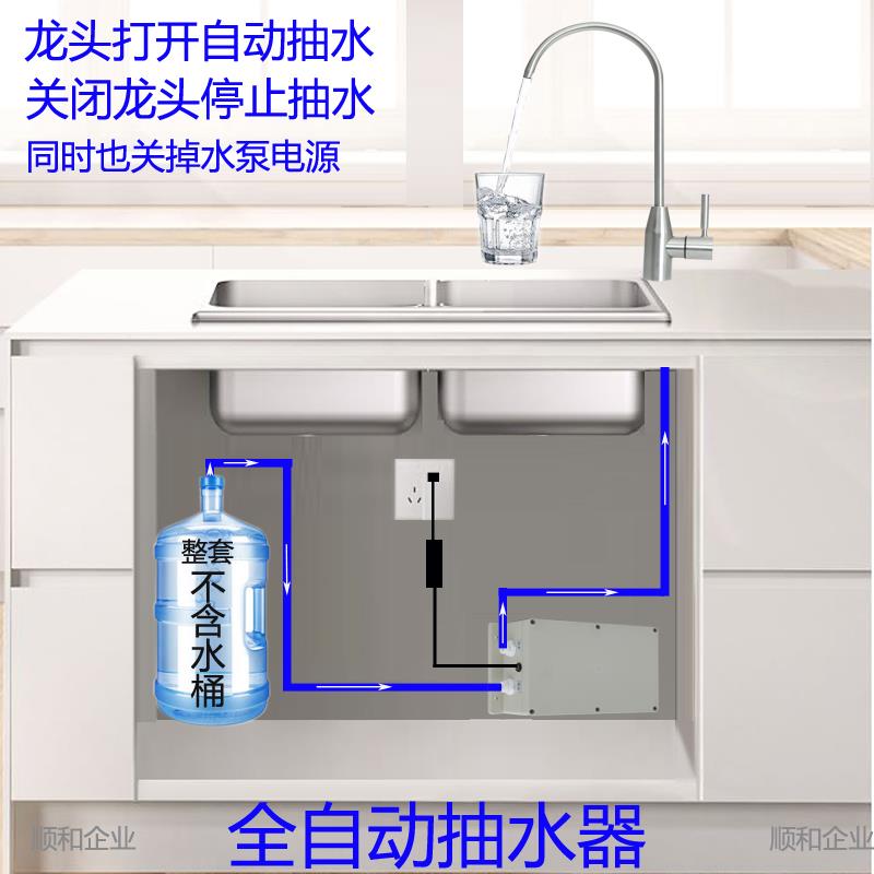 华律厨下桶装水抽水器厨房龙头上水加水机房车自动吸水电动抽水泵