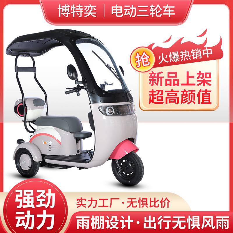厂家直供新款目录车电动三轮车迷你型家用一体车棚电动休闲三轮车