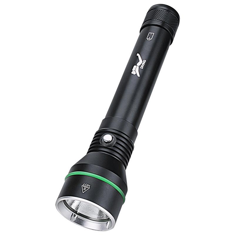 新款大功率XHP70.2高亮潜水手电筒电量显示110米深度潜水手电筒