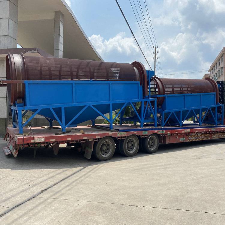 生活陈腐垃圾分选滚筒筛 无轴滚筒筛沙机 建筑材料石子分级设备