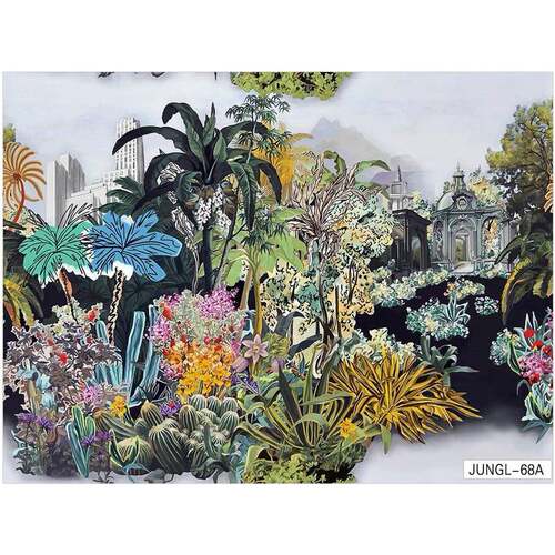 绿野仙踪丛林风数码印花装饰布抱枕布JUNGL