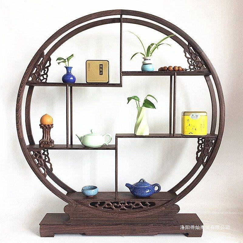 鸡翅实木小博古架木多中式81937753仿圆古宝阁摆件古玩古董展示茶