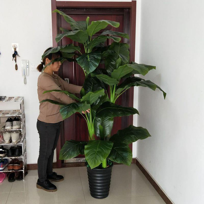 假绿植树发财树植物落地盆栽大型客厅盆景假花塑料花装饰赵之吴