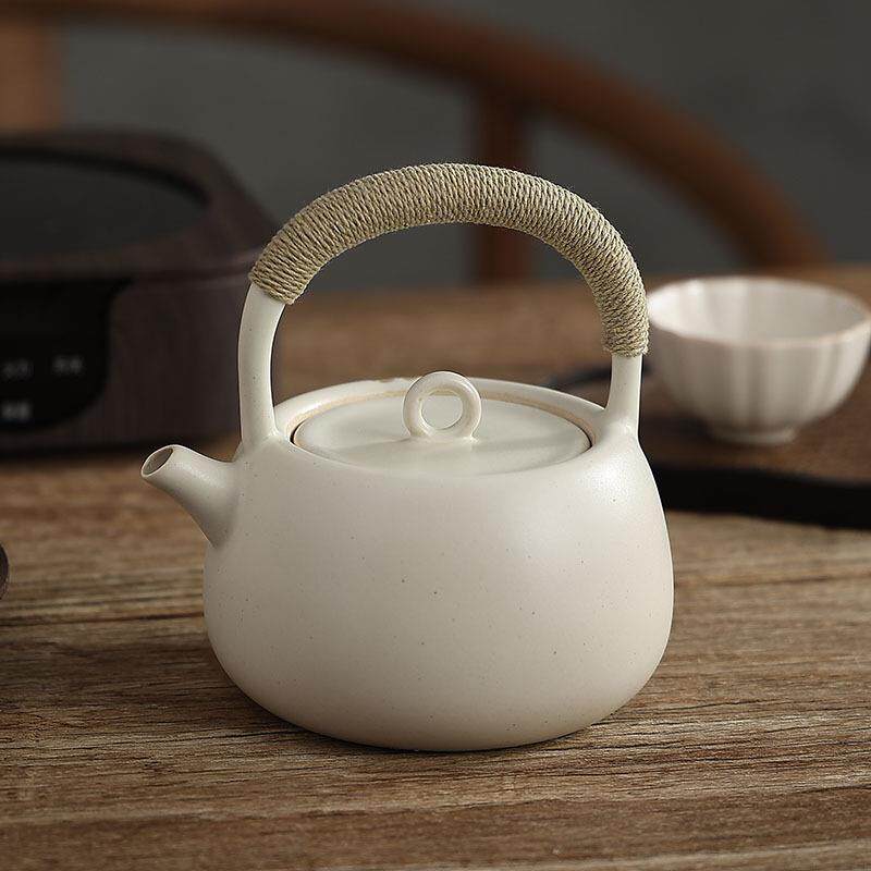 白泥煮茶壶苏打釉日式耐高温烧水陶壶电陶炉炭炉陶瓷冲茶壶
