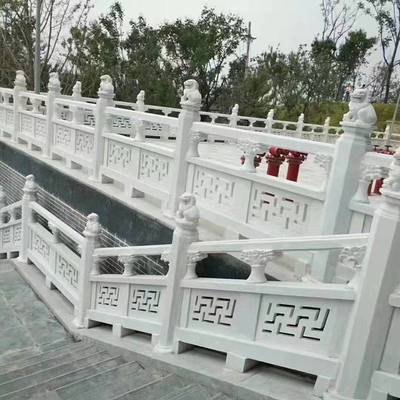 景区公园石栏杆护栏石雕汉白玉青石板栏杆学校大桥室内青石艺术