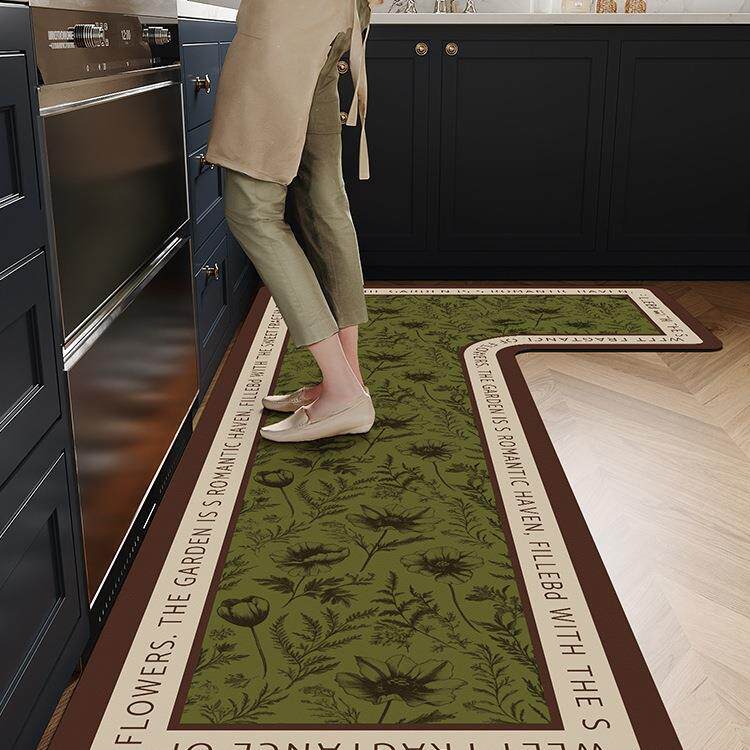 厨房地垫吸水垫防滑免洗可擦地毯硅藻泥L型整块防油防刮耐脏脚垫