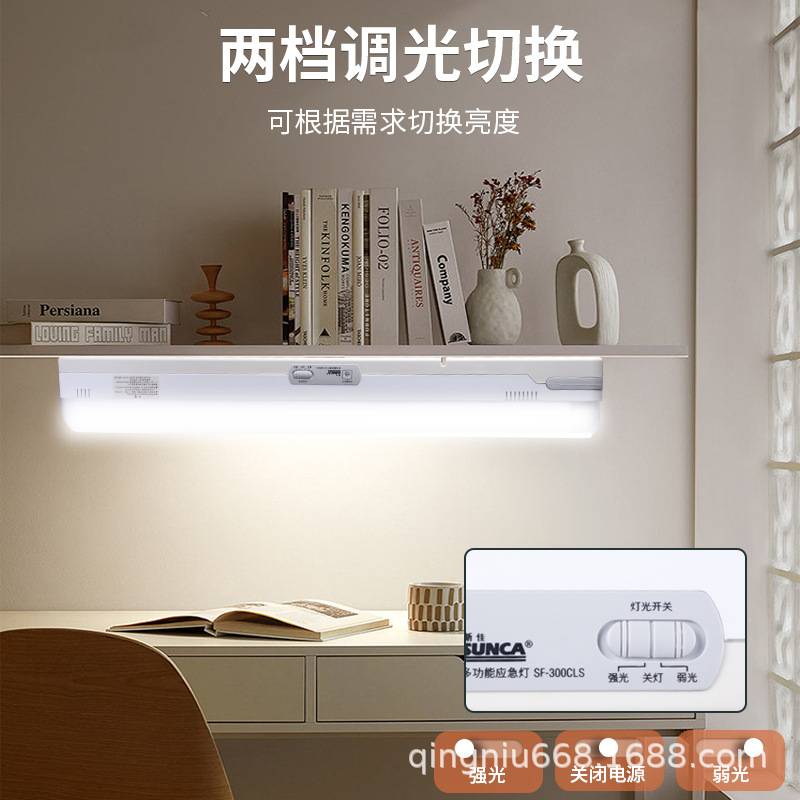 新佳LED充电式荧光应急灯家用学生停电备用灯户外夜市地摊照明灯