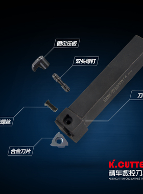 数控车刀横向外浅槽刀CTGFSR1616H16/CGBSR2020K32割槽刀端面刀杆