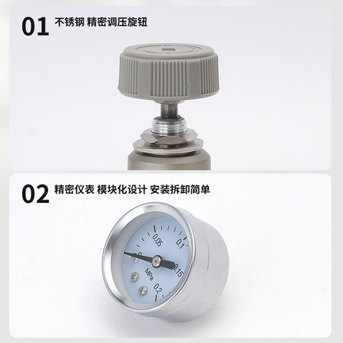 代替亚德客高精密调压阀气动减压阀GPR20006 30008 4001015/L/H/M