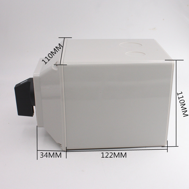 LW26-63A三相电机倒顺正反转万能转换开关带防水安装底盒380V可逆
