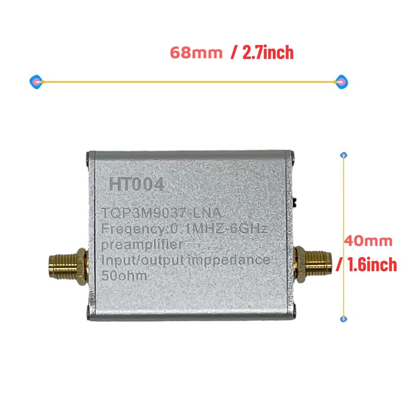 HT004射频宽带放大器模块 低噪声放大器 LNA 模块 0.01-6GHz增益