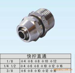 气动接头快拧PC4-M5快拧6-01外螺纹直通8-02快拧10-03 PC12-04全