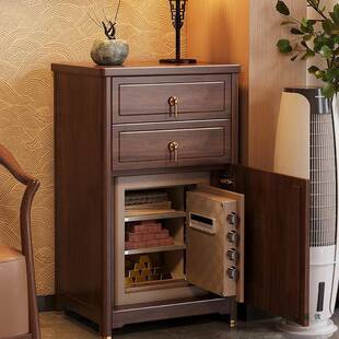 实木床头柜保险箱一体带指纹密码锁家用新款智能隐藏式防盗保险柜