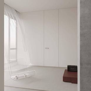 极简门隐形门暗门铝木门房门卧室窄边免漆无框室内涂料门隐藏门