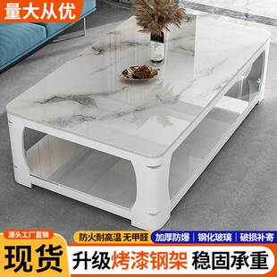 餐桌客厅家用简约饭桌茶几双层加厚钢化玻璃厂家【厂家】包邮