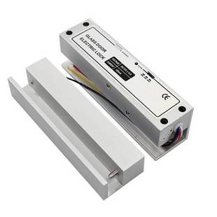 明装电插锁玻璃门夹小区玻璃门上下无框电插锁玻璃门夹电插锁门禁