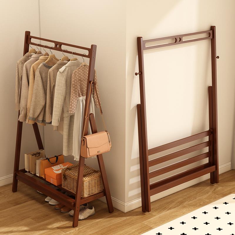 卧室落地衣帽架门后挂衣架家用衣架室内简易房间晾衣服架子可折叠