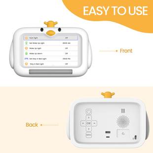 7寸屏儿童卡通睡眠训练闹钟跨境电商带夜灯创意电子钟快速入睡