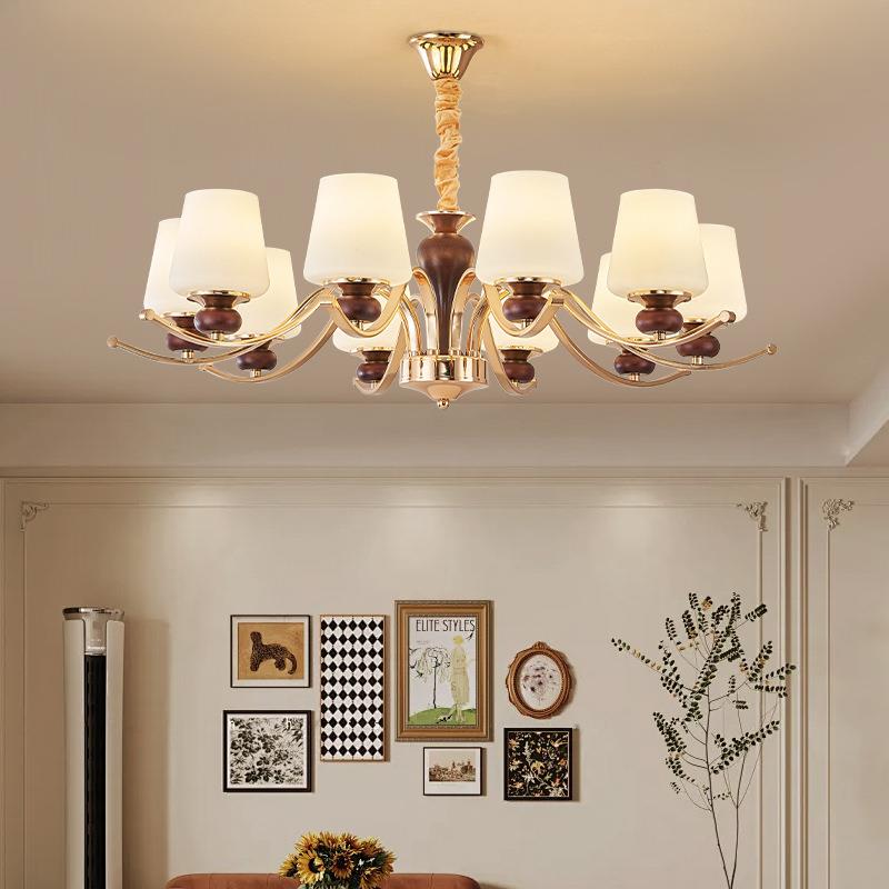 中古风客厅吊灯新款法式护眼新中式美式复古现代简约餐厅卧室吊灯