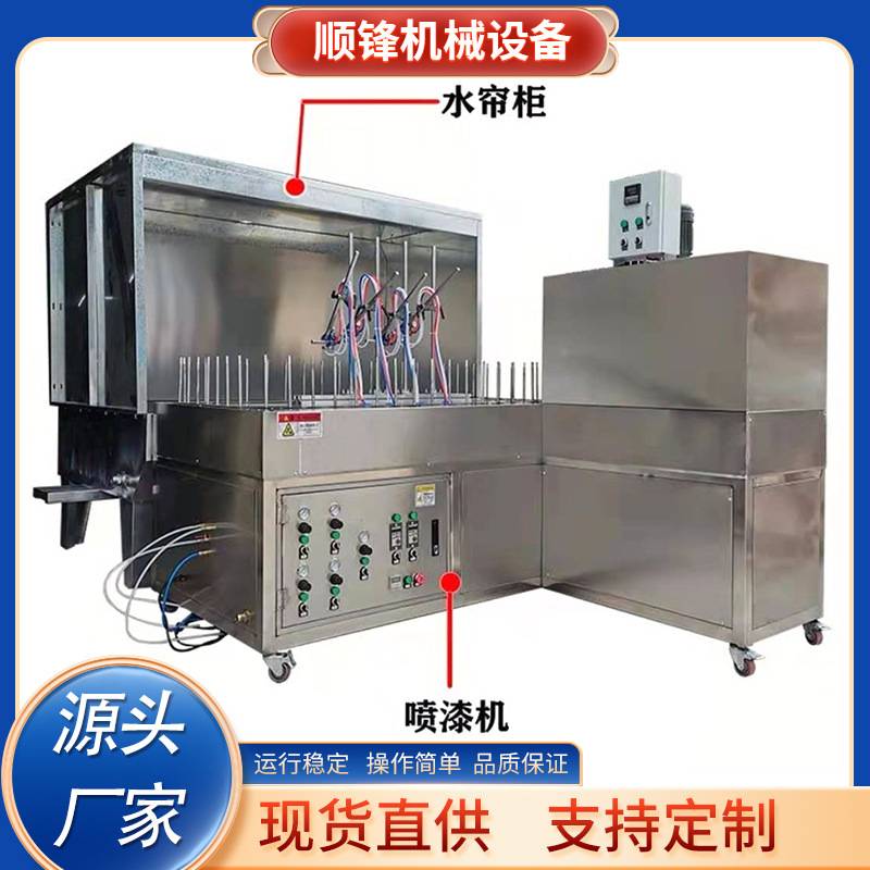 自动地轨喷涂机环形旋转喷漆机小型迷你轨道线塑胶玩具喷漆设备