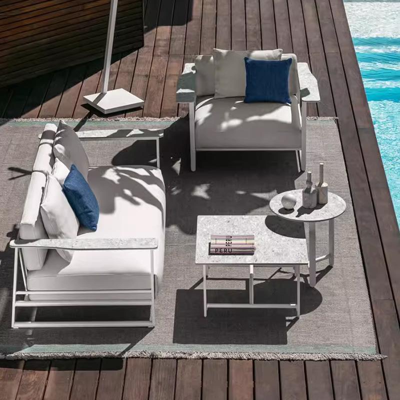 户外不锈钢沙发庭院花防墅水BO1-防晒代简约别休闲园露台家具现组