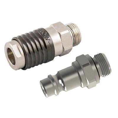 意大利安耐AIGNEP 铜镀镍 MIGNON标准快换接头 直外螺纹公头00741