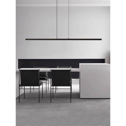 9U意式极简升降餐厅吊灯现代简约一字长条led设计吧台岛台餐桌吊