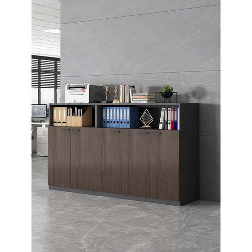 办公室打印机置物柜落地矮柜靠墙储物柜木质办公文件资料收纳柜子