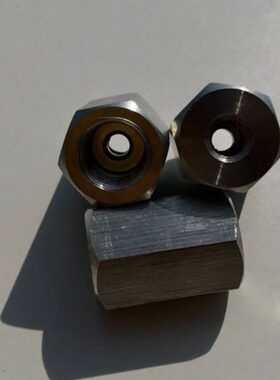 M8x1转NPT1/4 不锈钢双内丝接头 两边内螺纹 异径大小头 转换接头