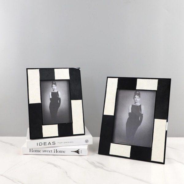 欧式轻奢黑白拼接马毛相框桌面摆件客厅卧室床头柜书房家居装饰品,特色手工艺,其他,淘宝优惠券,粉丝福利购,淘宝优惠卷