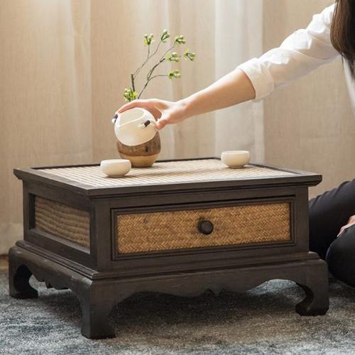 日式实木榻榻米小桌子方桌矮桌炕桌阳台飘窗茶几禅意茶桌茶台炕几
