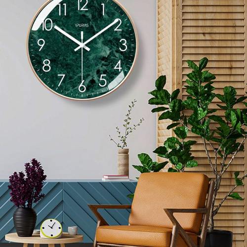 易普拉6853复古轻奢客厅挂钟卧室钟表时钟挂表现代创意静音石英钟