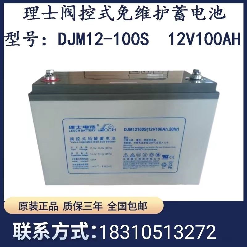 LEOCH理士电瓶 DJM12-100 12V100AH UPS蓄电池 UPS不间断电源电池