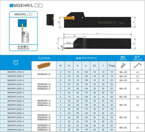 数控外圆切槽刀杆切断割刀MGEHR1212/1616/2020/2525-1.5-2-3-4-5