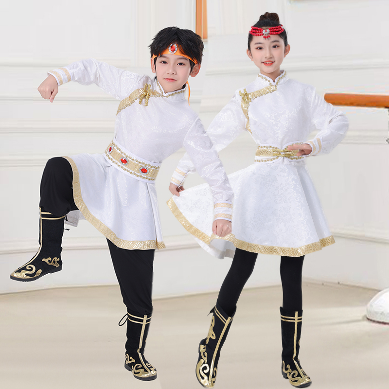 儿童蒙古族服装六一演出套装