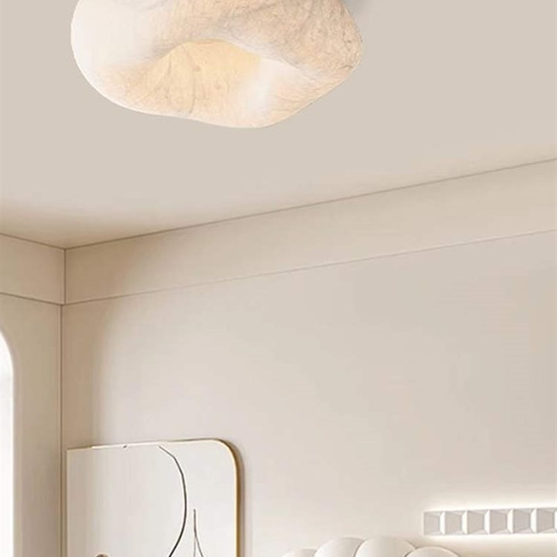 格林灯饰中古卧室蚕丝吸s顶灯法式奶油风云朵曲奇灯简约现代主卧