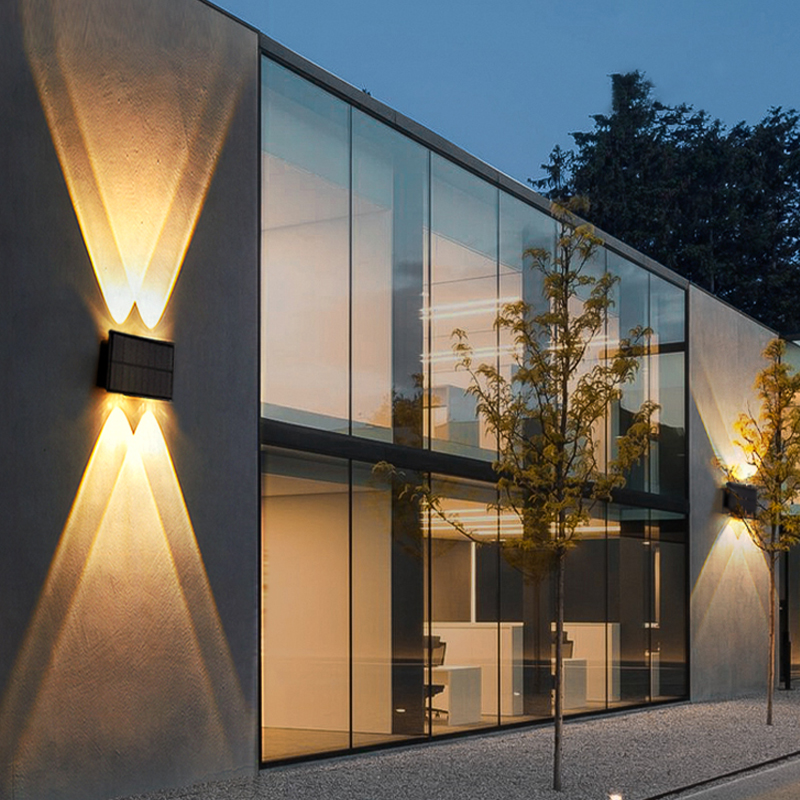 庭院防水花c园氛围灯双向壁室外太阳能发光灯围墙灯景观别墅户外