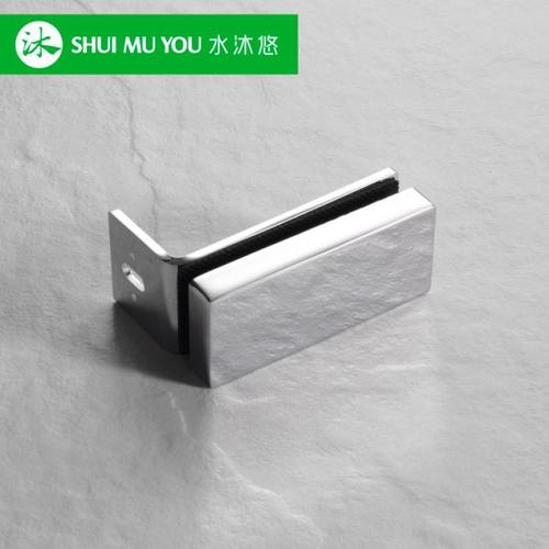 水沐悠304不锈钢90度固定玻璃夹 浴室淋浴房夹XKJ
