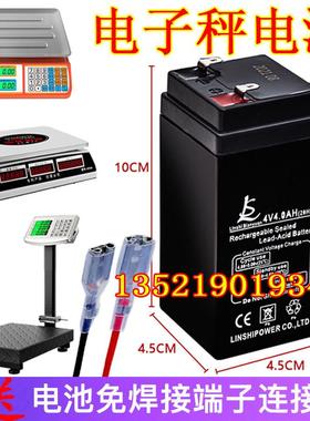 LS4V4AH电子称电池电瓶6V电子秤蓄电池 台秤计价秤吊秤落地秤钩秤