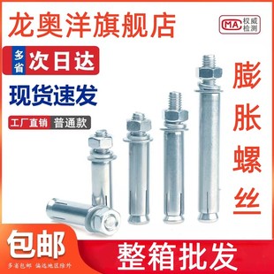 厂家直销整箱镀锌膨胀螺丝拉爆非标国标膨胀螺栓M6M8M10M12M16M20