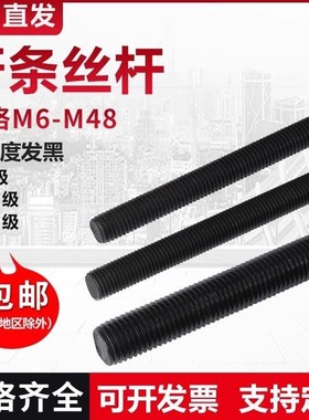 高强牙条丝杆8.8/10.9/12.9级通丝全螺纹牙棒细牙反牙螺杆M6M8M10